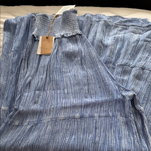 Surf Gypsy Pants - Surf Gypsy Light Blue Smocked Maxi Dress